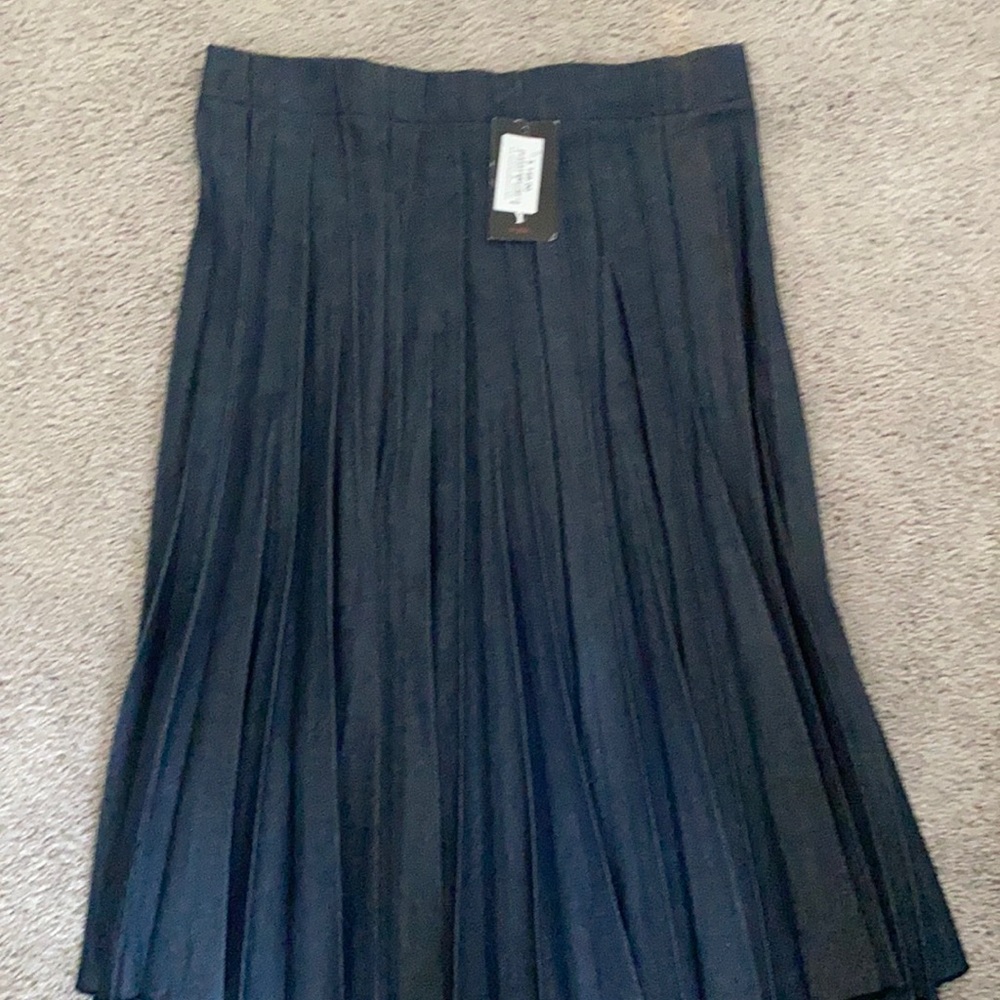 Orly denim pleated skirt